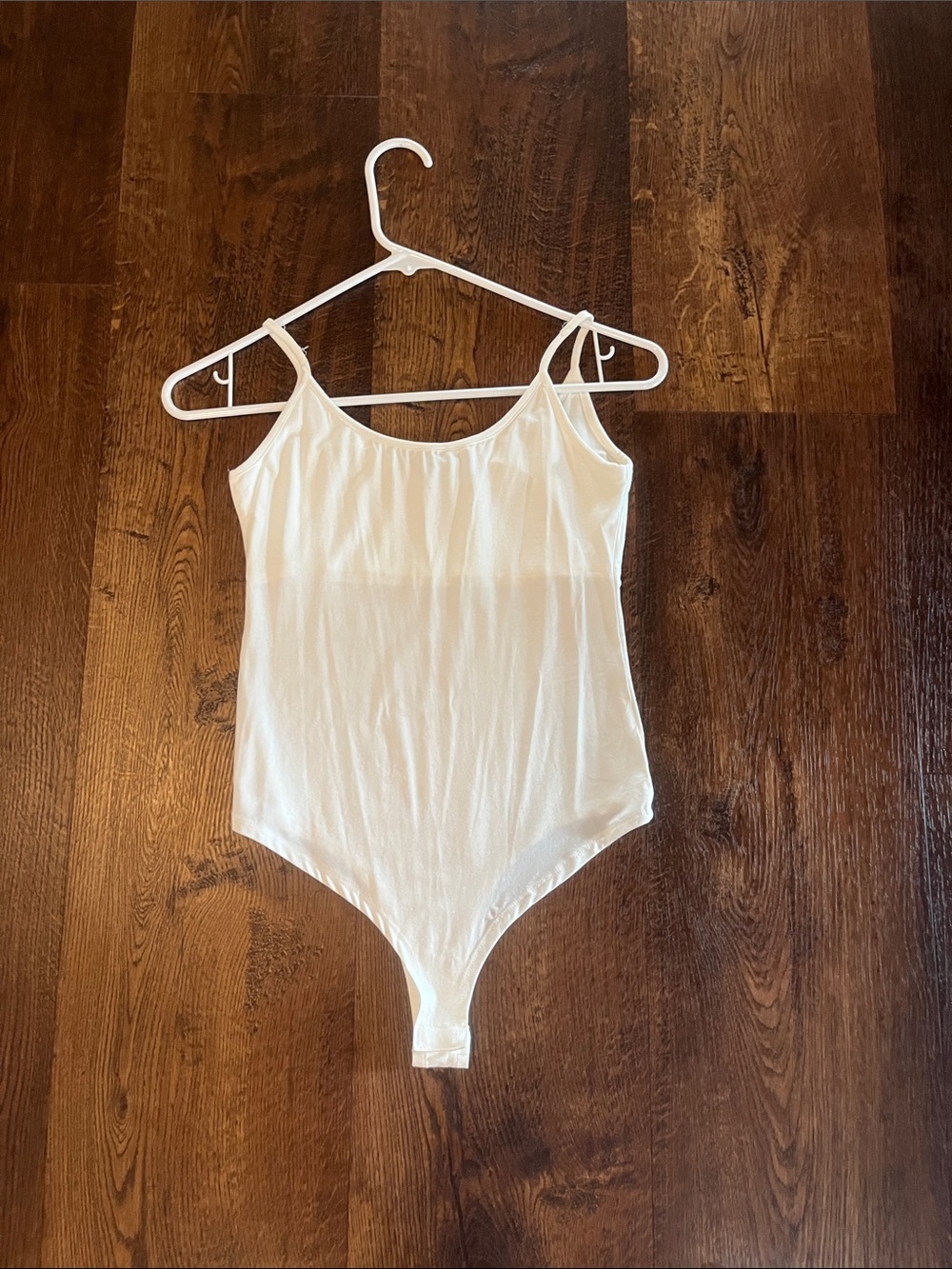 Olivaceous White womens Tank-Style One-Piece Bodysuit